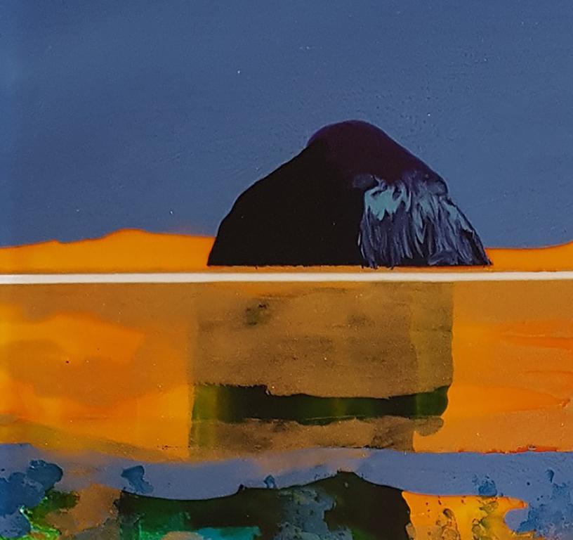 Wee Ailsa Abstract - Contemporary Landscape Painting by Nick Giles 2