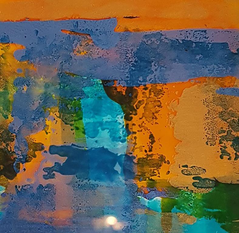 Wee Ailsa Abstract - Contemporary Landscape Painting by Nick Giles 1