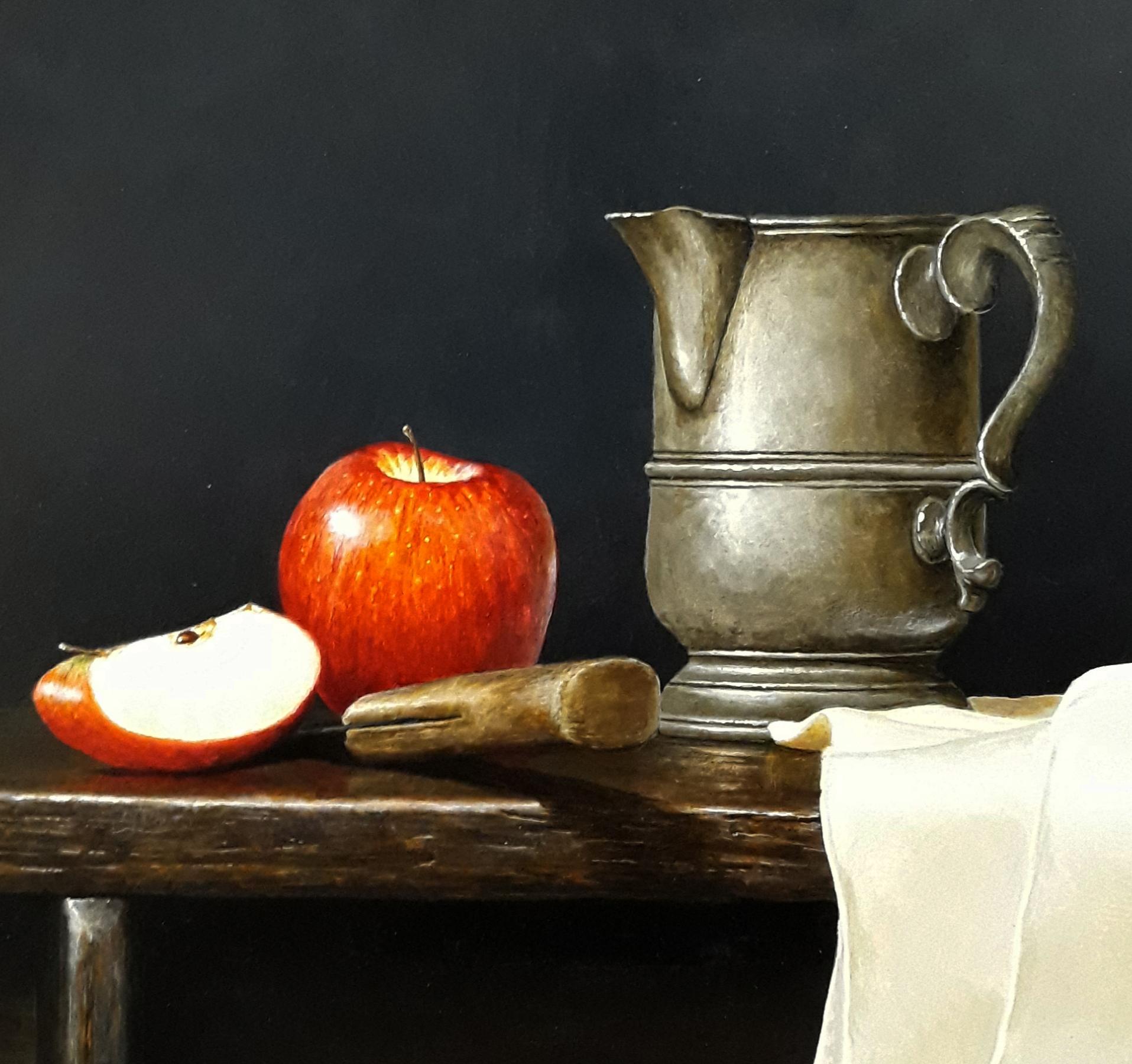 Tankard with Apple -  Still Life Painting by Ian Mastin 3