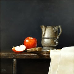 Tankard with Apple -  Still Life Painting by Ian Mastin