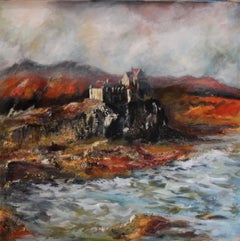 Castle Duart, Isle of Mull - Contemporary landscape Painting by Mark McCallum