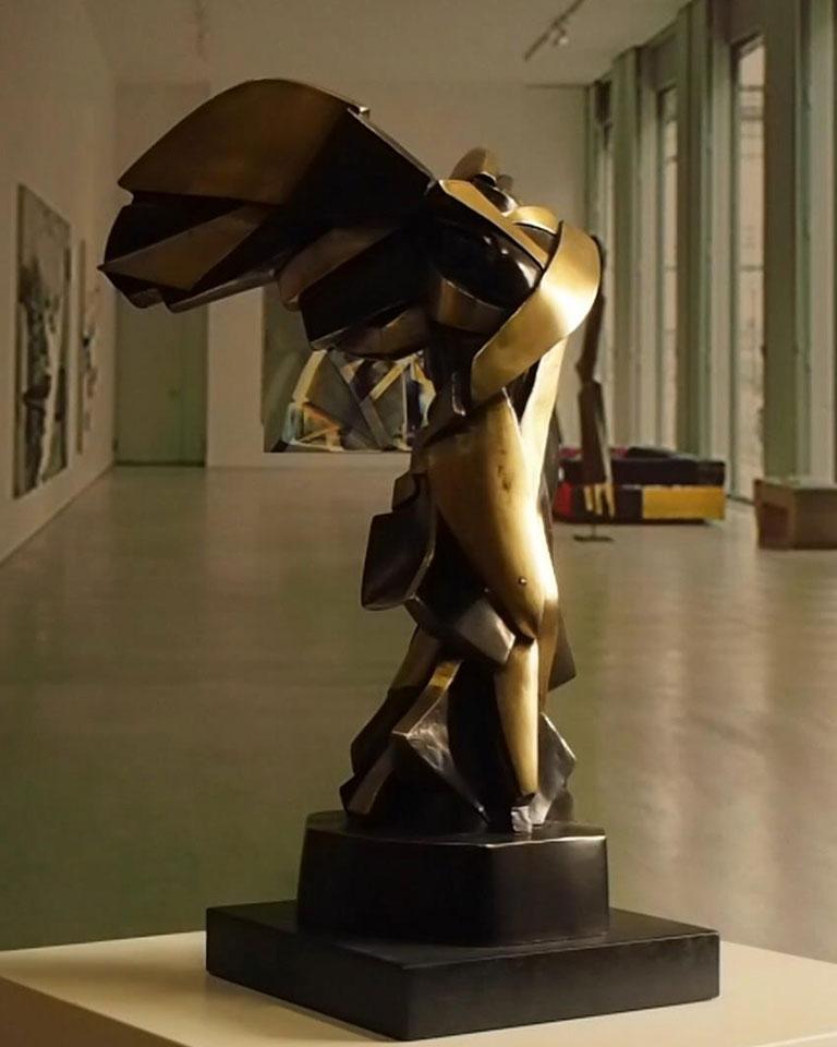 Harmony of Samothrace Big - Miguel Guía Cubist Bronze layer Sculpture 7