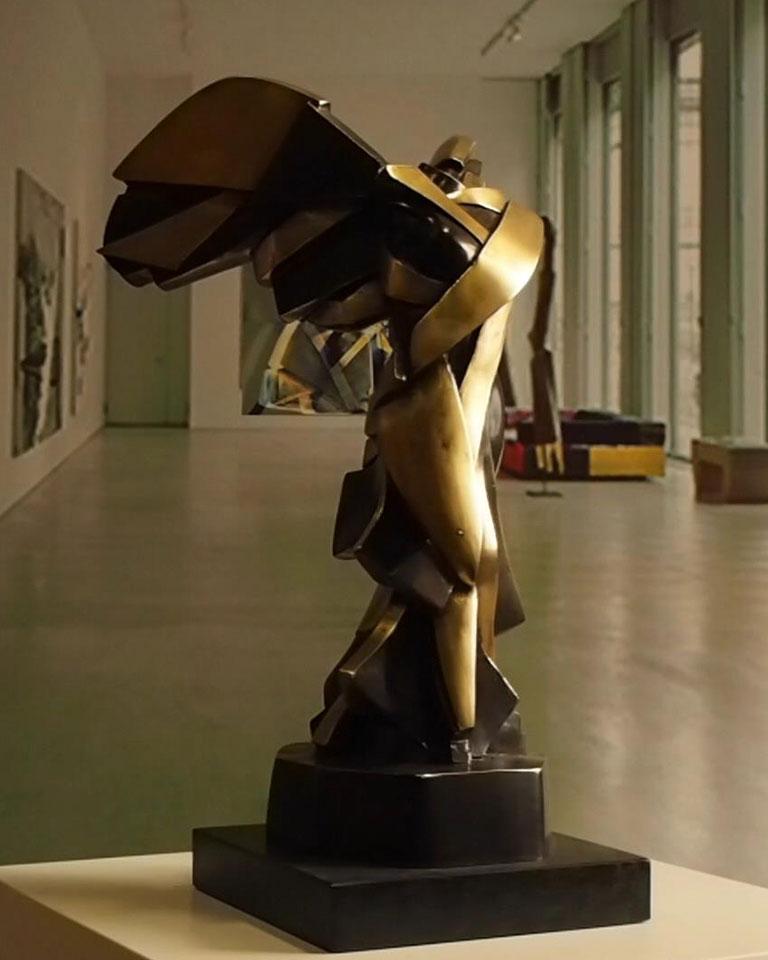 Harmony of Samothrace Big - Miguel Guía Cubist Bronze layer Sculpture 8