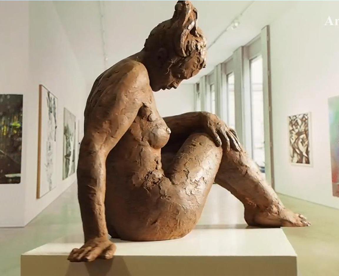 Big Act of Naked Woman - Martín Duque Impressionist Bronze layer Sculpture For Sale 5