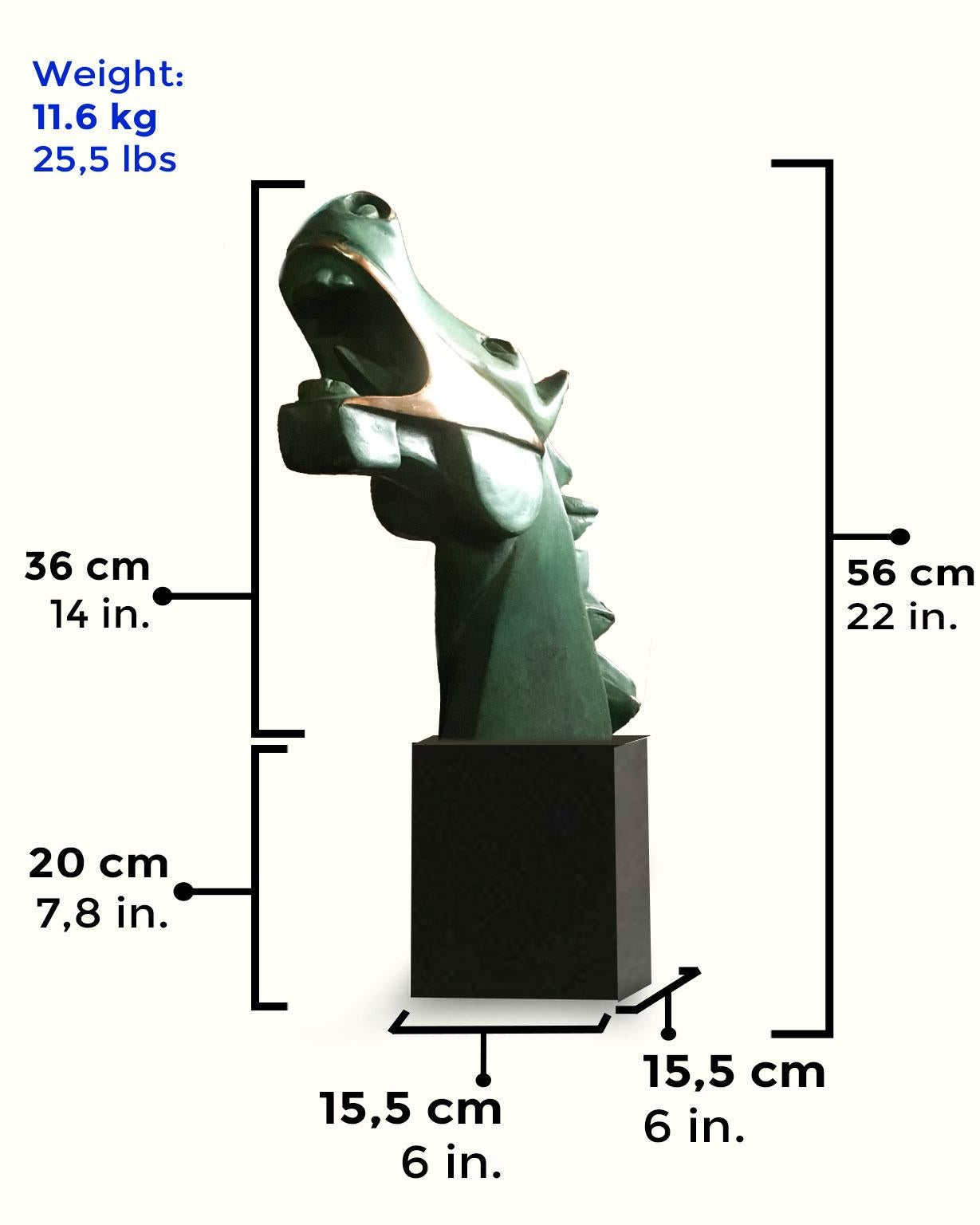 Big Cubist Horse of Guernica Cast bronze - Miguel Guía Cubist Sculpture 1