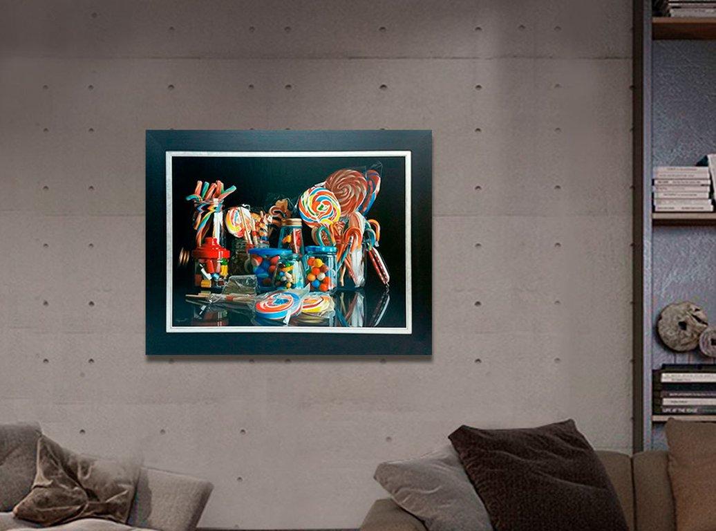 Composition - Vizcaíno Oil painting on canvas hyperrealism - Painting by Unknown