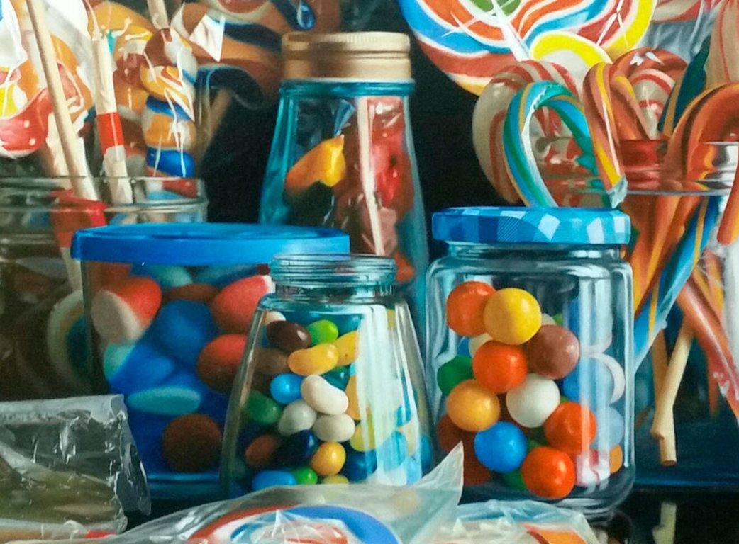 Composition - Vizcaíno Oil painting on canvas hyperrealism - Realist Painting by Unknown