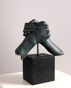 Brothers - Miguel Guía Realist Bronze layer Sculpture