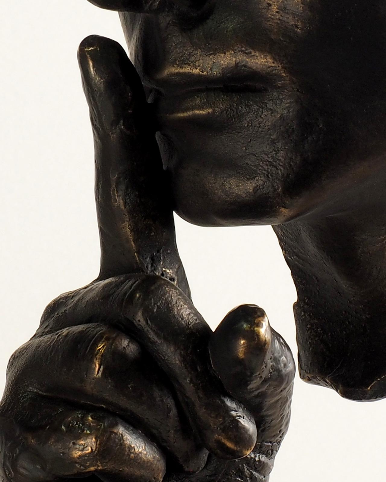 Calm and Silence – Miguel Guía Realism Bronze layer Sculpture 11