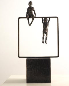 Infant World III - Jesús Campos Impressionist Bronze layer Sculpture