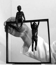 Infant World III - Jesús Campos Impressionist Bronze layer Sculpture