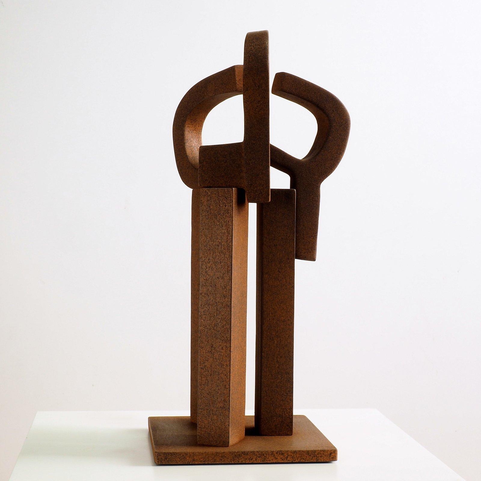 Dialogue – Miguel Guía Abstract Bronze layer Sculpture For Sale 3