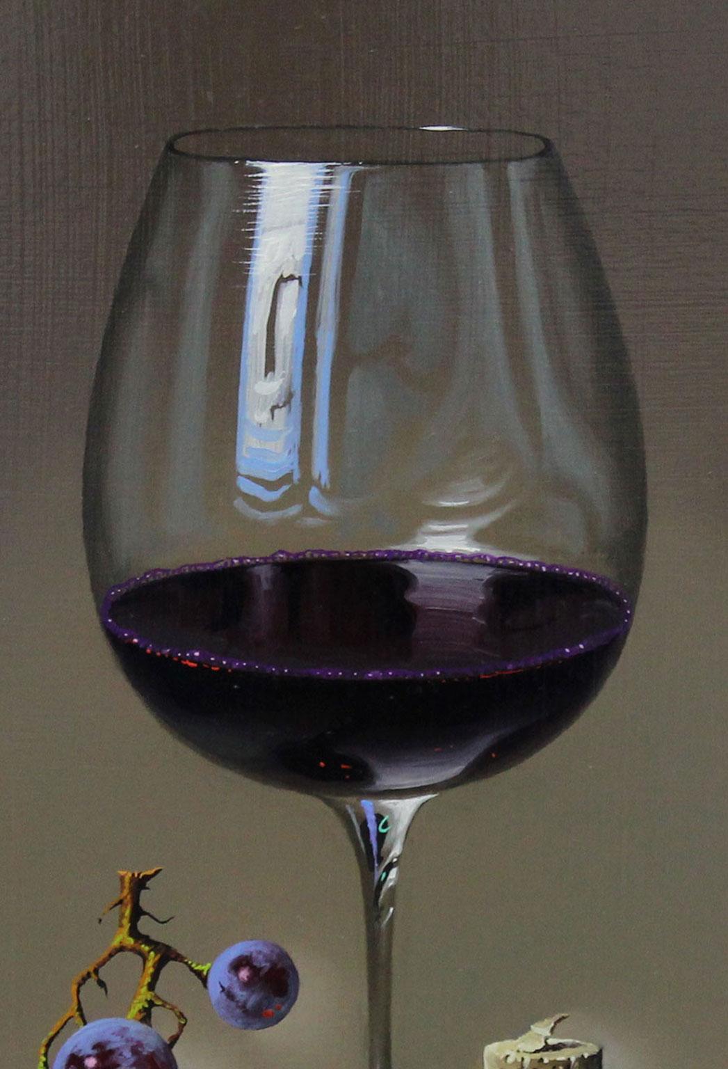 Rotwein - Mulio Ölgemälde an Bord Realismus 3