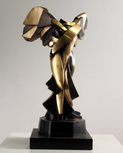 Harmony of Samothrace Big - Miguel Guía Cubist Bronze layer Sculpture