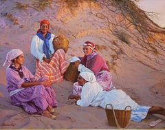 In the Dunes - Chías Oil painting on canvas Realism