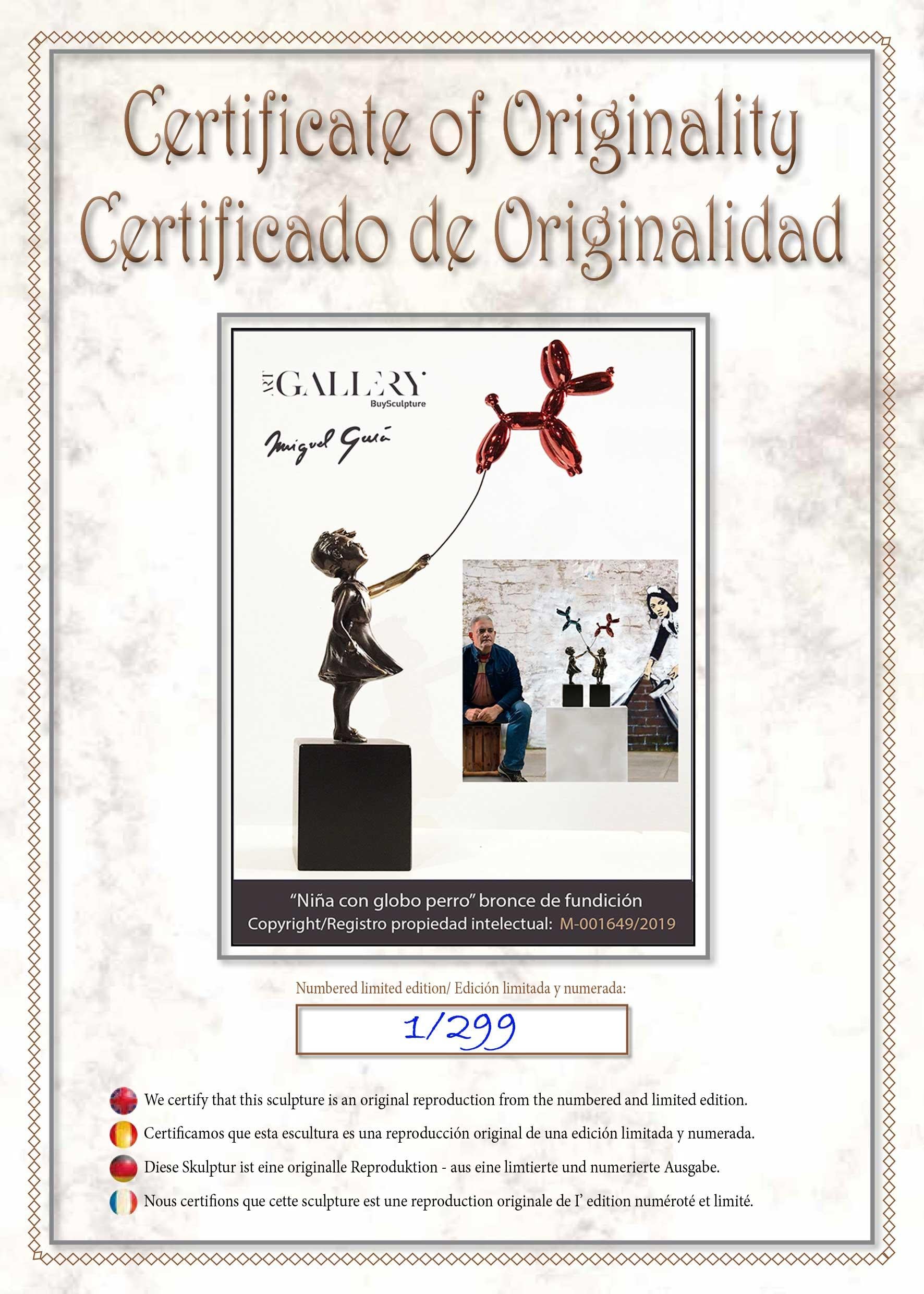 Girl with balloon dog Big – Miguel Guía Street Art Cast bronze Sculpture Big 16