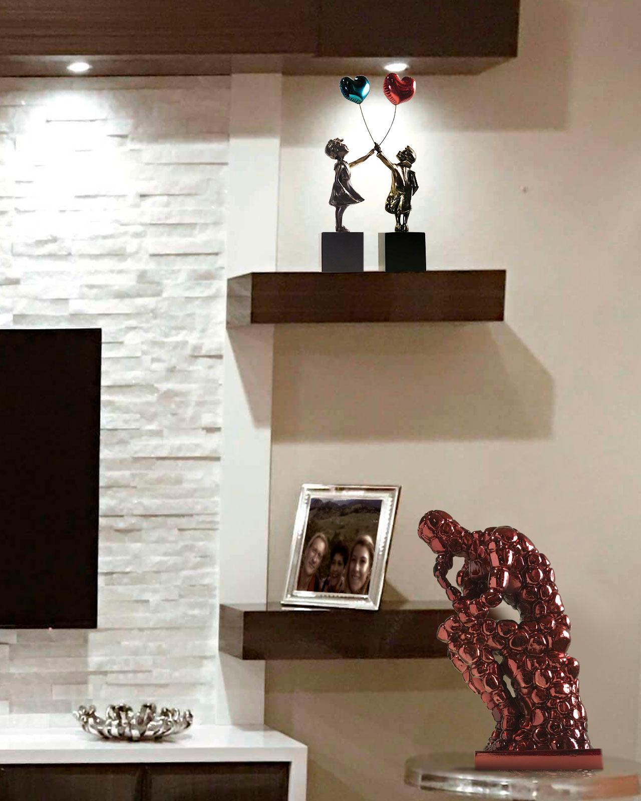 Girl with red balloon - Miguel Guía Street Art Cast bronze Sculpture 2