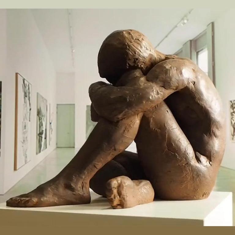 Big Act of Naked Man - Martín Duque Impressionist Bronze layer Sculpture 4