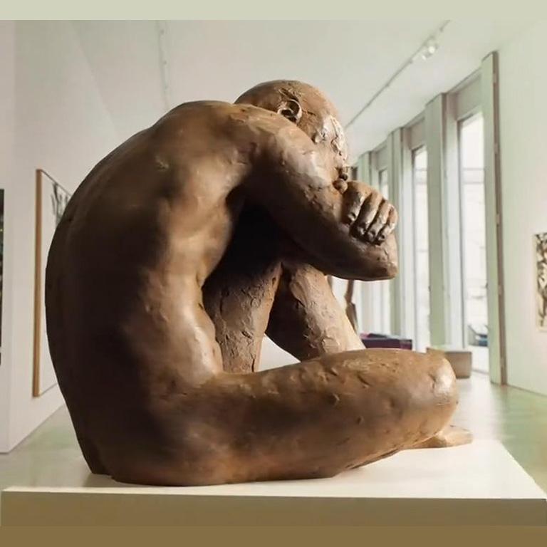Big Act of Naked Man - Martín Duque Impressionist Bronze layer Sculpture 8