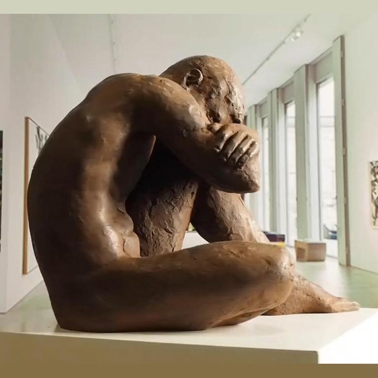 Big Act of Naked Man - Martín Duque Impressionist Bronze layer Sculpture 9