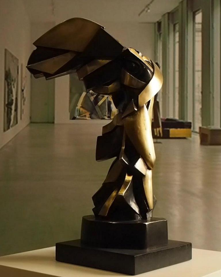 Harmony of Samothrace Big - Miguel Guía Cubist Bronze layer Sculpture 6