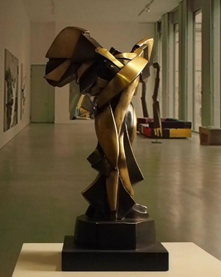 Harmony of Samothrace Big - Miguel Guía Cubist Bronze layer Sculpture 10