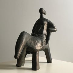 The Wait - Martín Duque Impressionist Bronze layer Sculpture
