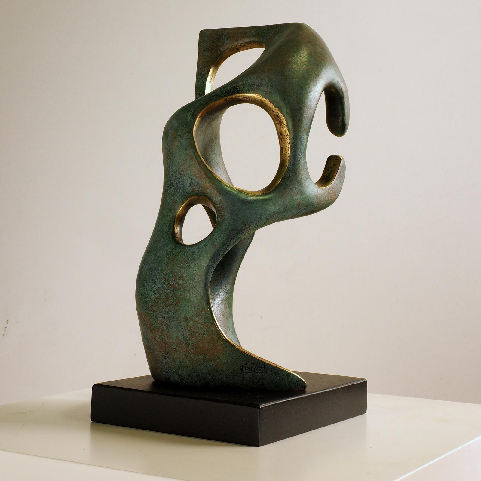 Jesús Campos Figurative Sculpture - Rodin's thinker spaces - Jésus Campo Abstract Bronze layer Sculpture