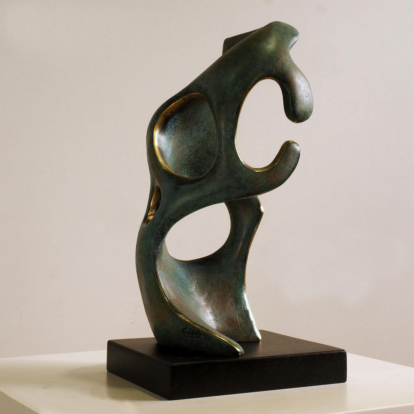 Rodin's thinker spaces - Jésus Campo Abstract Bronze layer Sculpture 3