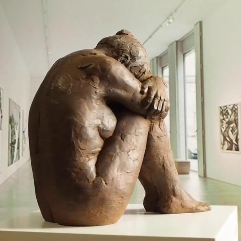 Big Act of Cluster Woman - Martín Duque Impressionist Bronze layer Sculpture 3