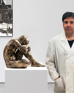Big Act of Naked Man Bronze - Martín Duque Impressionist Bronze layer Sculpture