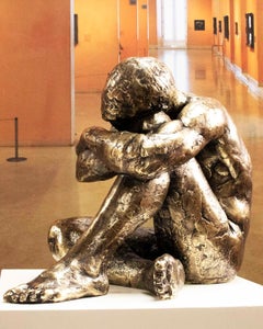 Big Act of Naked Man Bronze - Martn Duque Impressionistische Bronzeskulptur der Schicht „Big Act“