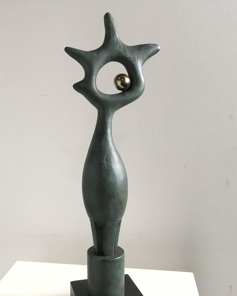 Bird and Star - Martín Duque Impressionist Bronze layer Sculpture