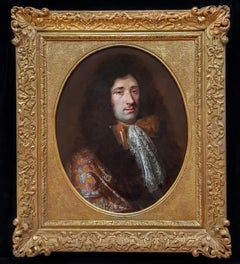 Antique 17th Century French Portrait of a Gentleman; Fine Frame