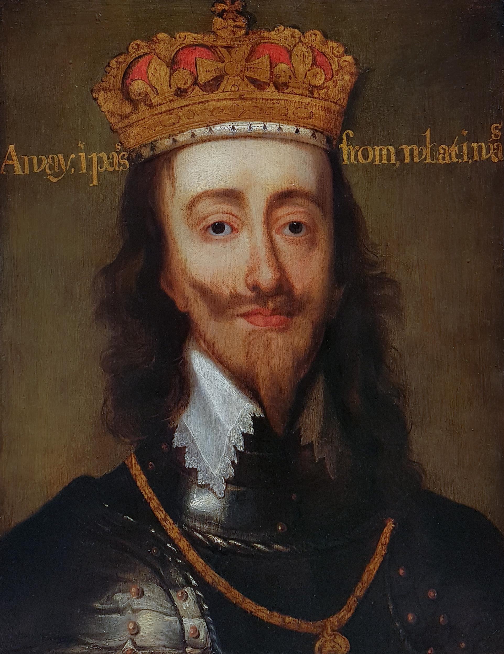 Portrait of Charles I (1600-1649) King of England, Scotland, and Ireland - Painting by Flemish, 17th Century