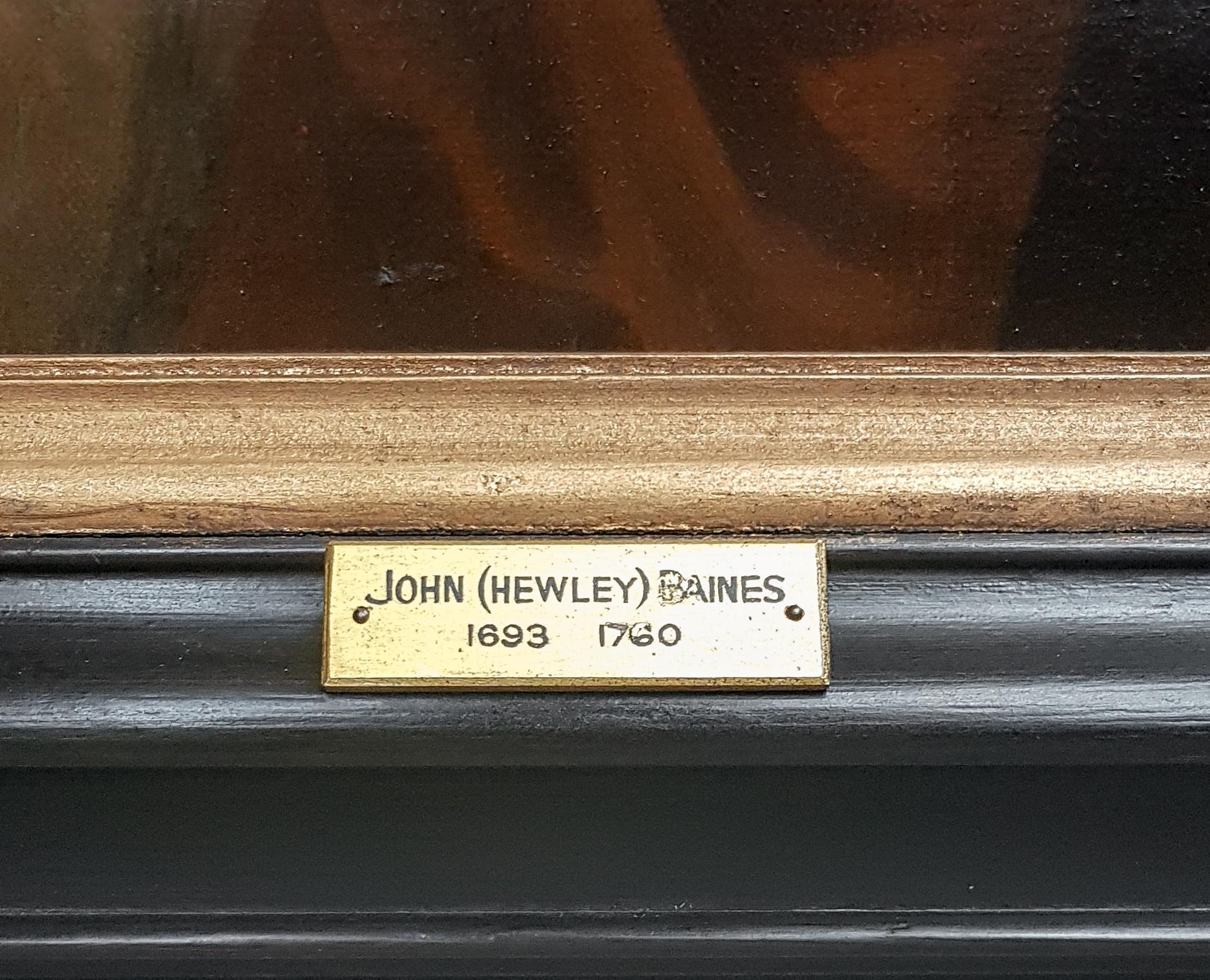 Portrait of John Hewley Baines, Signed and Dated - Old Masters Painting by John Verelst