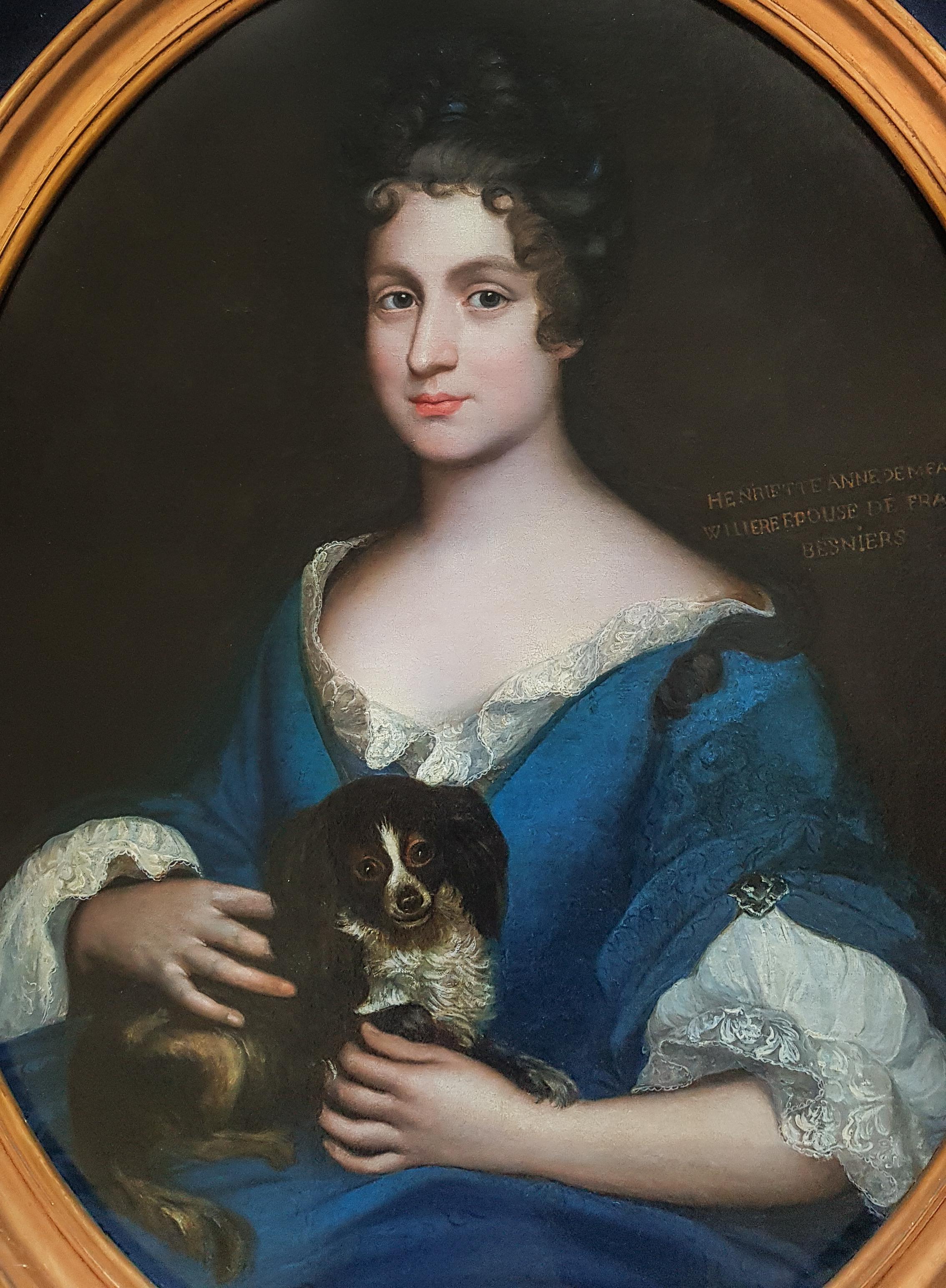 Portrait of Henriette de Meaux de Valliere - Painting by (circle of) François de Troy