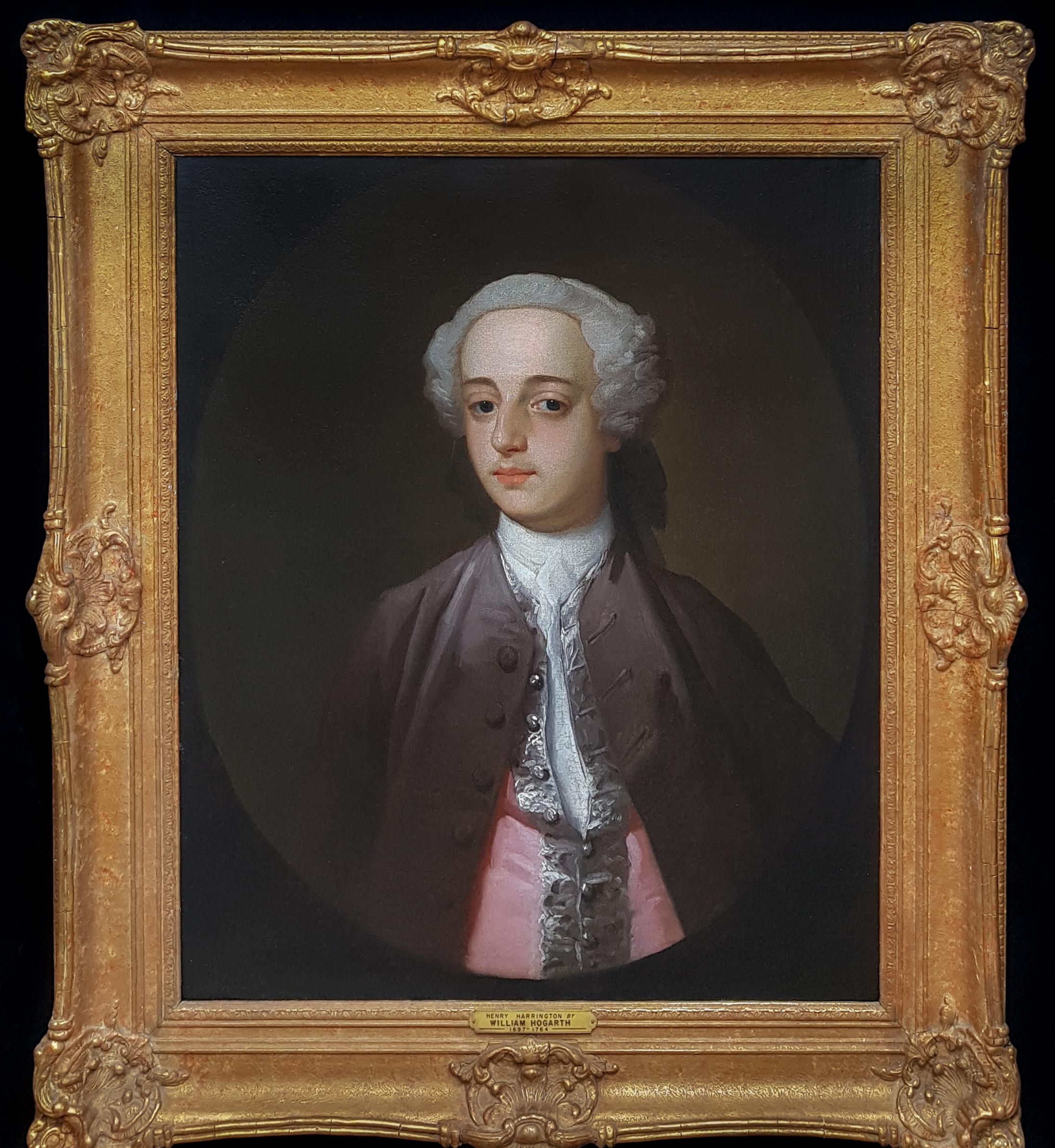 (Circle of) William Hogarth Portrait Painting - Portrait of Henry Harrington 