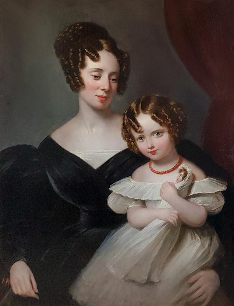 (circle of) Henry Harlow Portrait of a Lady and Child at 1stDibs