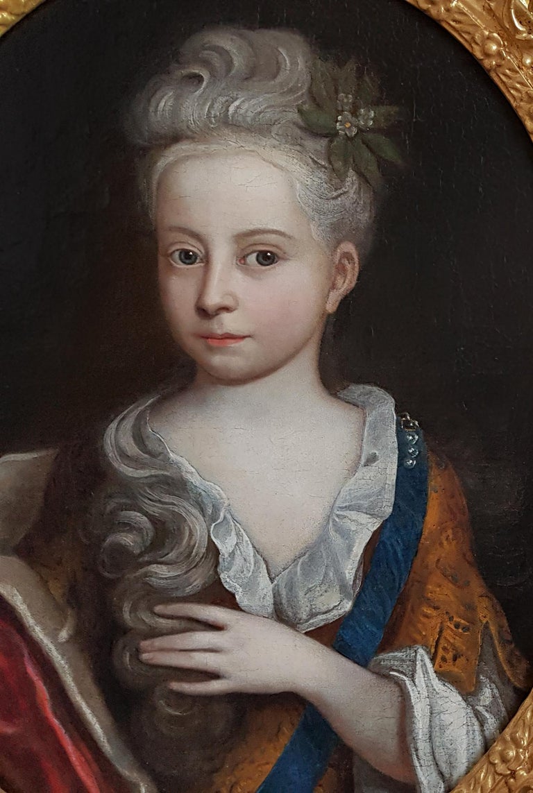 Circle of JeanBaptiste van Loo (16841745) Portrait of a Young Girl