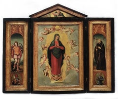 Triptych of Christ, the Madonna, St Michael, and Saint Francis