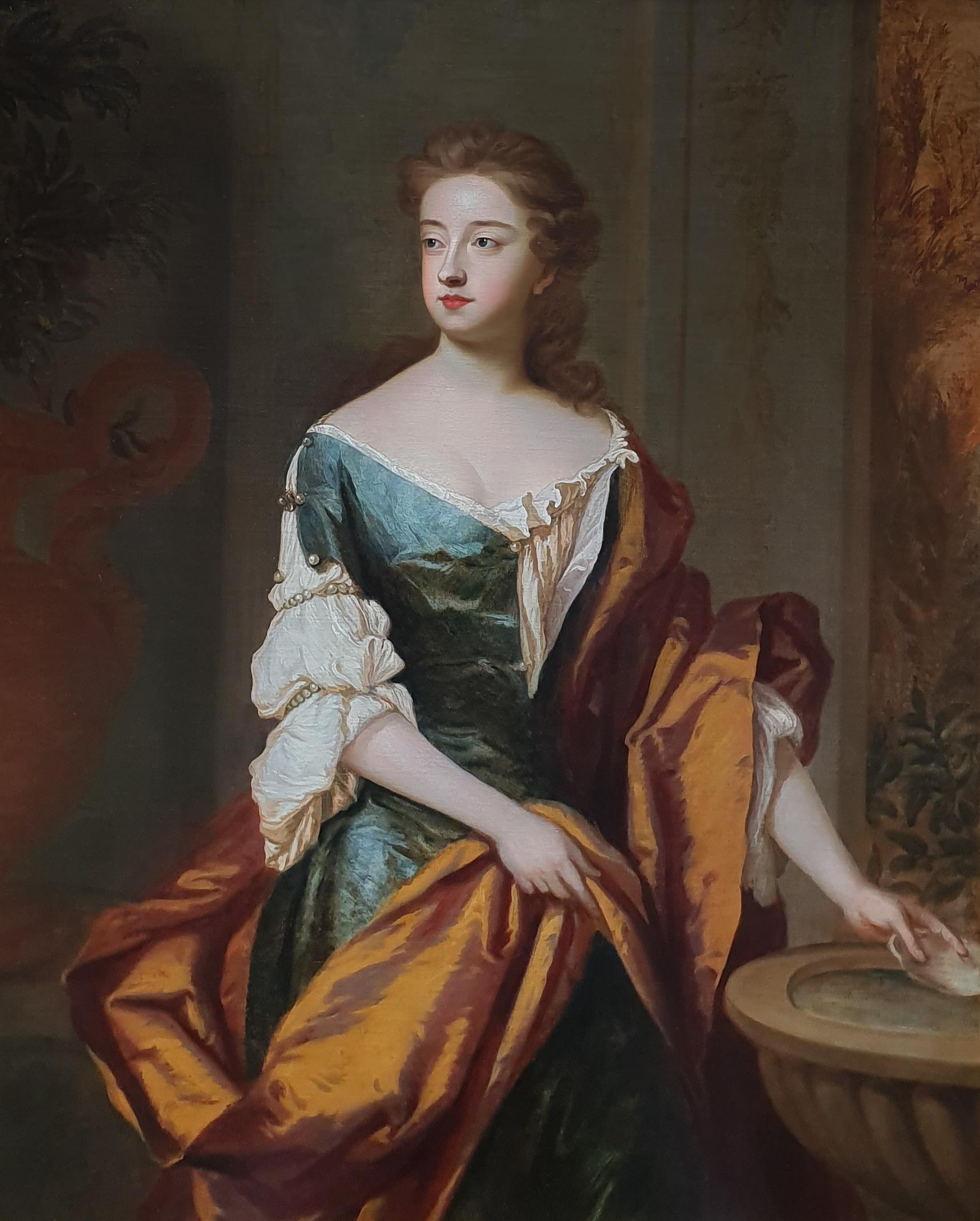 PORTRAIT of Isabella Bennet, Duchess of Grafton (c.1688-1723), Huge scale - Painting by studio of Sir Godfrey Kneller
