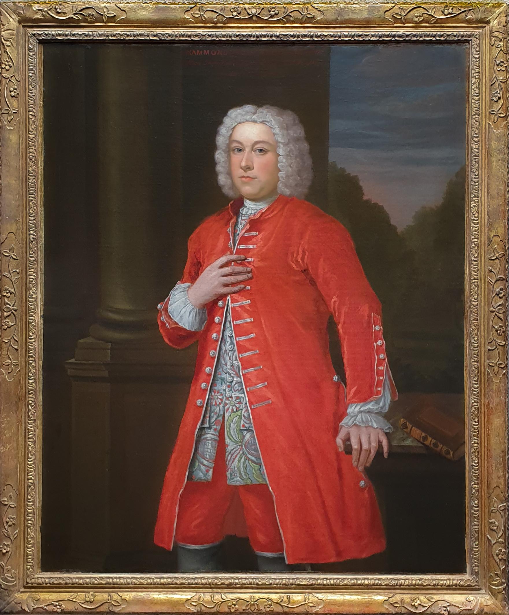 The sitter in this grand scale portrait is Hammond Crosse, a member of the wealthy Crosse family from London who made their fortune in the brewing industry.  John Crosse, the sitter’s grandfather, inherited an estate worth £100,000 when he was just