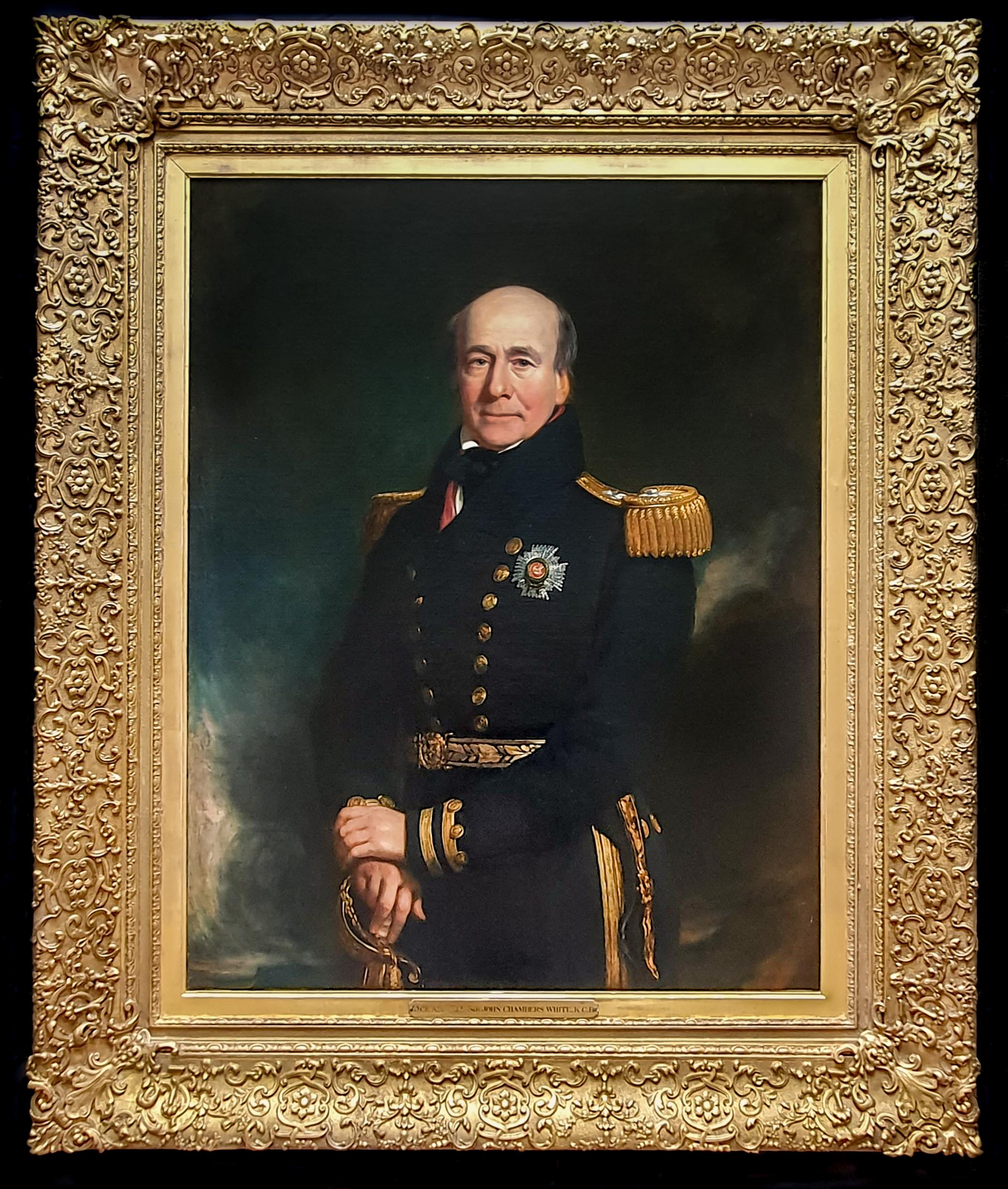 George Patten Portrait Painting - PORTRAIT of Vice Admiral Sir John Chambers White (c.1770-1845), Dated 1840