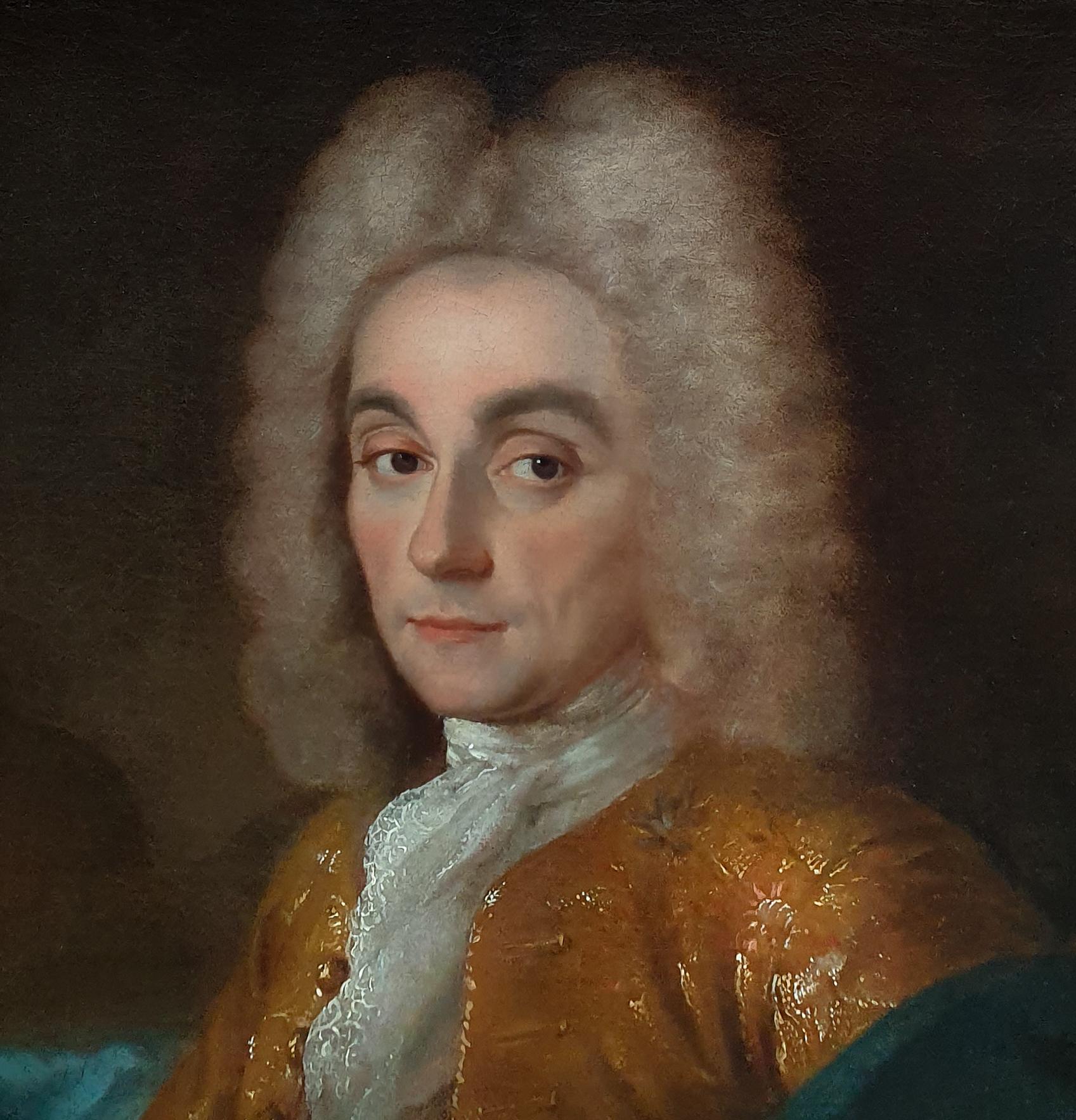 This fine portrait depicts a member of French aristocracy – the portrait passed through the French noble family, Duchy of La Vallière, for over 200 years until it was sold in the 1920’s.  Painted circa 1720 it is a charming example from one of