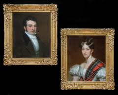 Antique A Pair (2) Portraits Edmund Lloyd (1796-1855) and Catherine Lloyd (1808-1878)