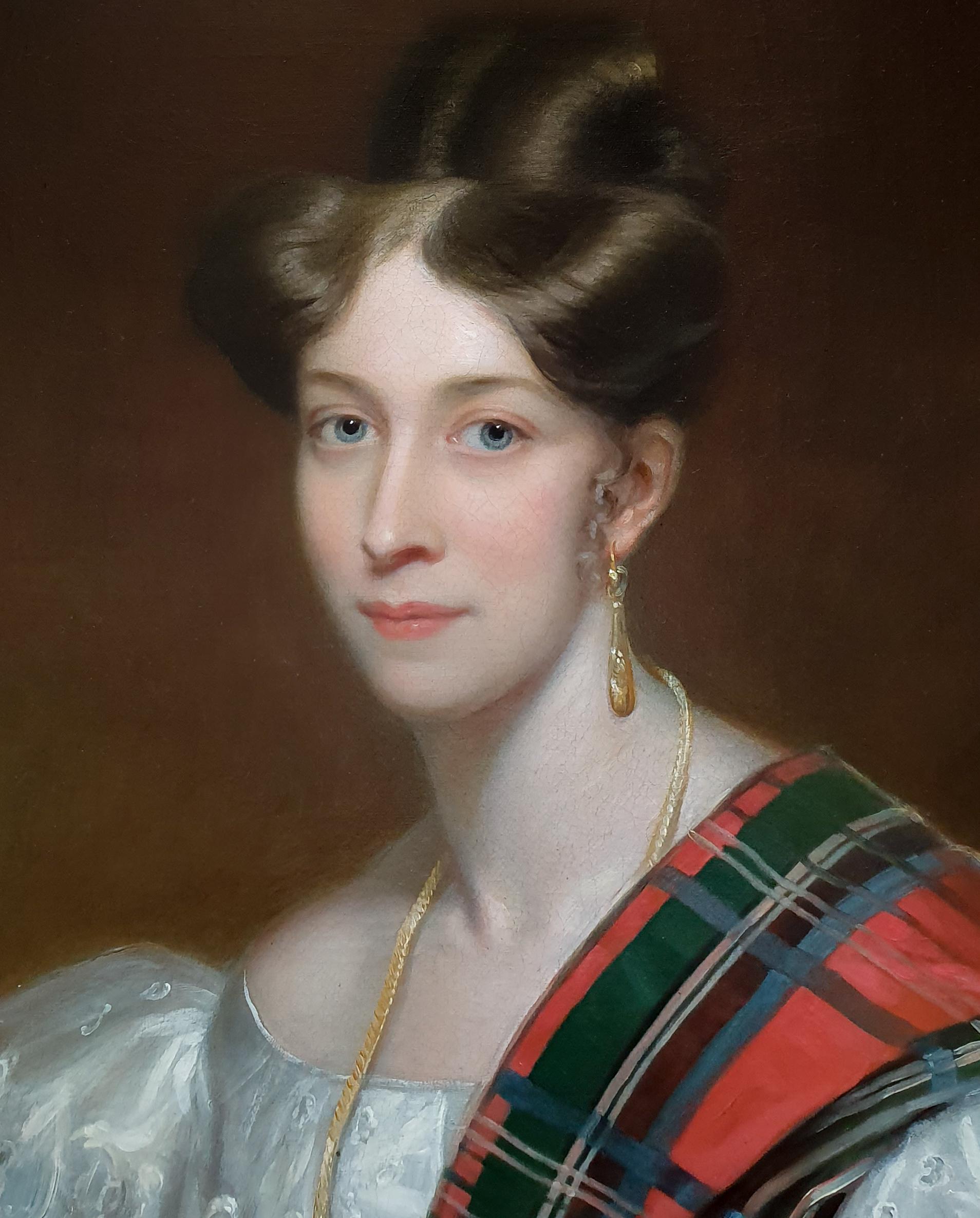 A Pair (2) Portraits Edmund Lloyd (1796-1855) and Catherine Lloyd (1808-1878) - Victorian Painting by Thomas George