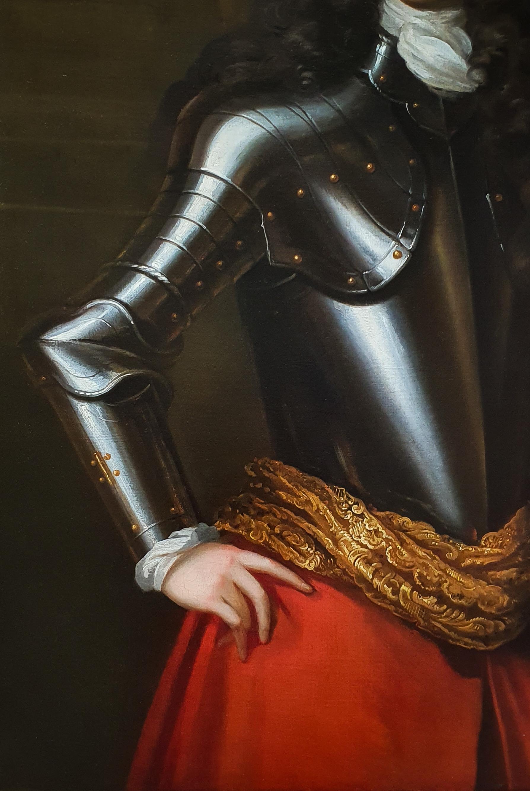 Titan Fine Art are pleased to present this remarkable portrait that once formed part of the family collection of the Viscounts Bolingbroke at their family seat Lydiard Tregoze, originally built in 1420.  The portrait descended in the family to