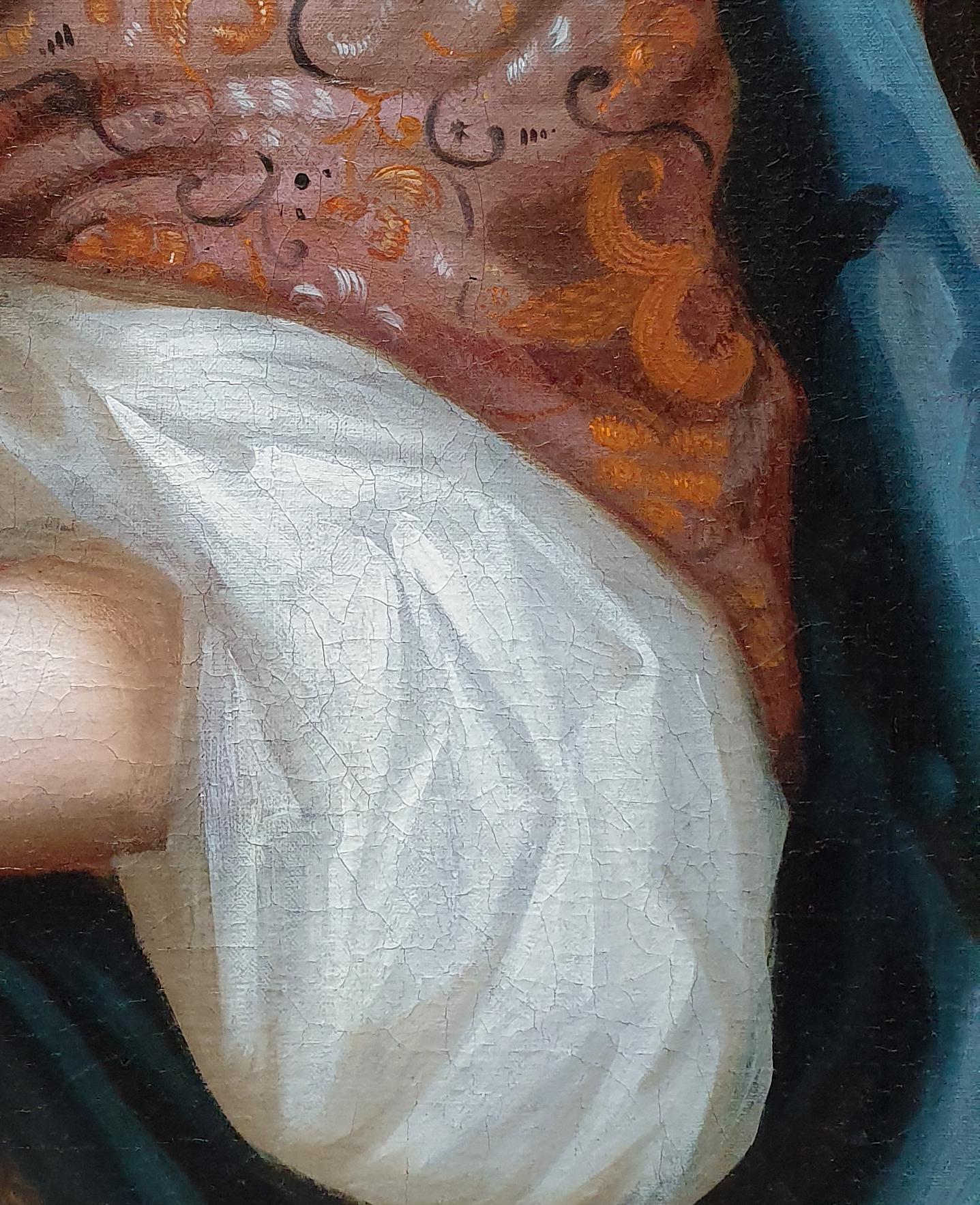 Portrait of a Lady, Large Scale, Fine Carved Period Frame - Old Masters Painting by Circle of Henri Gascars