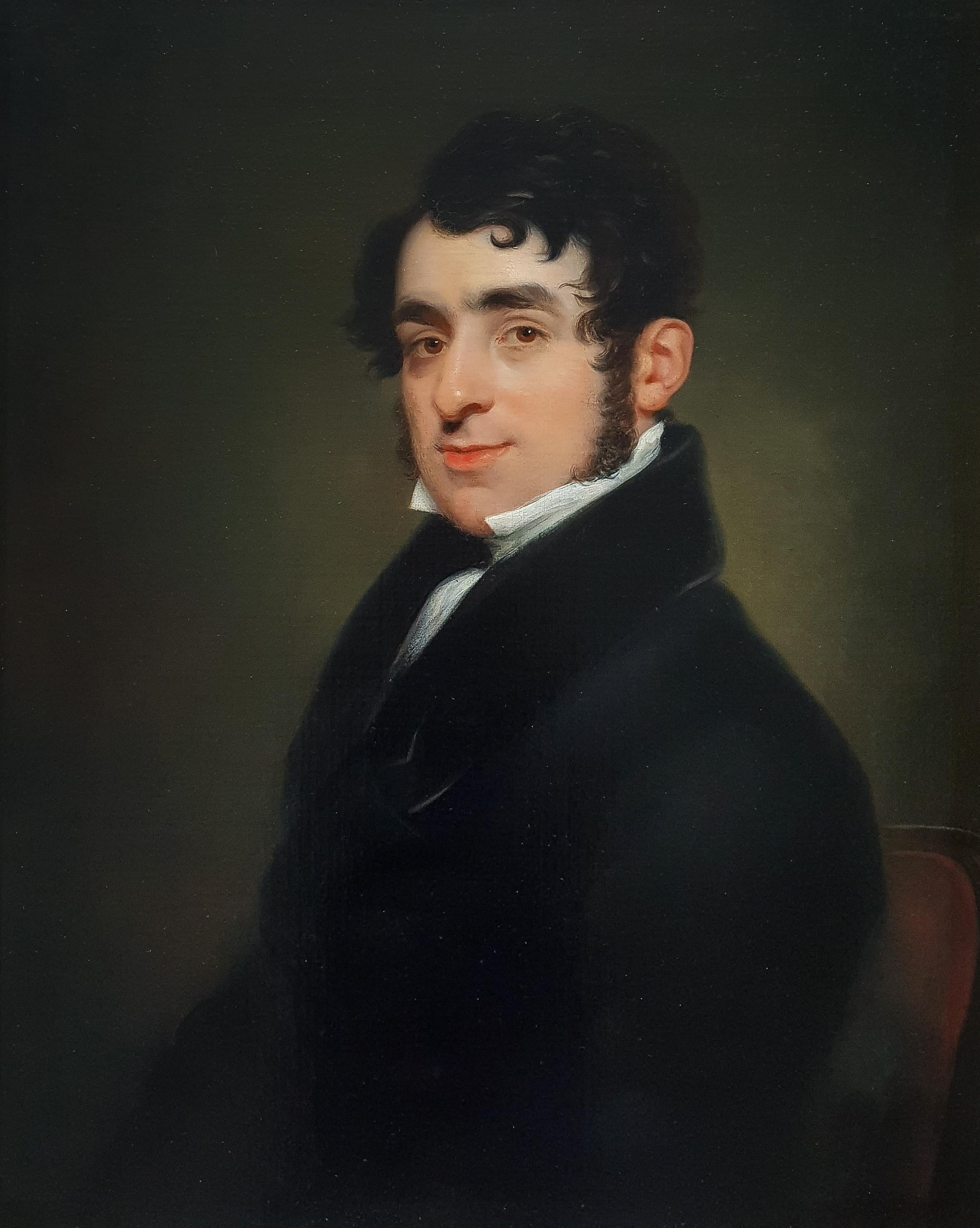 Portrait of Edward Hodges, English Country House Provenance - Painting by Unknown
